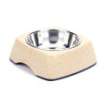 Dog Bowl Bamboo Fiber Steel Ceramic Pet Bowl